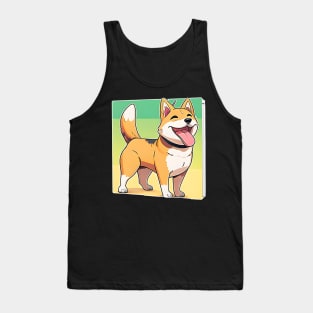 Happy Cute Dog Shiba Inu - Love Dogs Tank Top